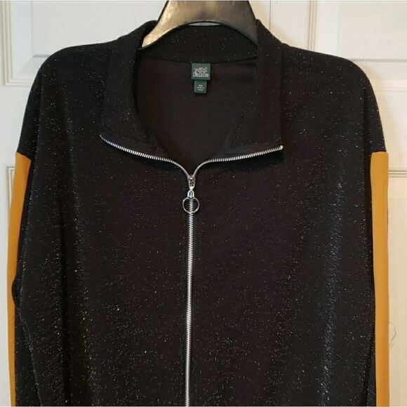 Wild Fable Shimmery Black Jumpsuit Set - Picture 3 of 10